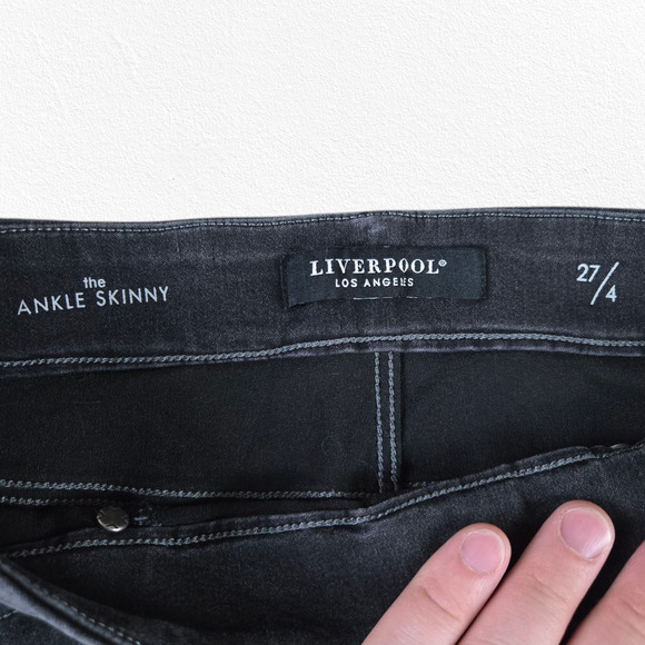 Liverpool Washed Black The Ankle Skinny Meteorite Stretch Jegging Jeans Size 27 - Picture 4 of 8